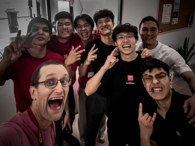 Seeing my students again at the open day