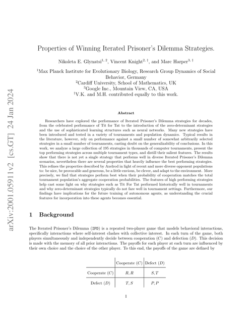 Properties of Winning Iterated Prisoner’s Dilemma Strategies