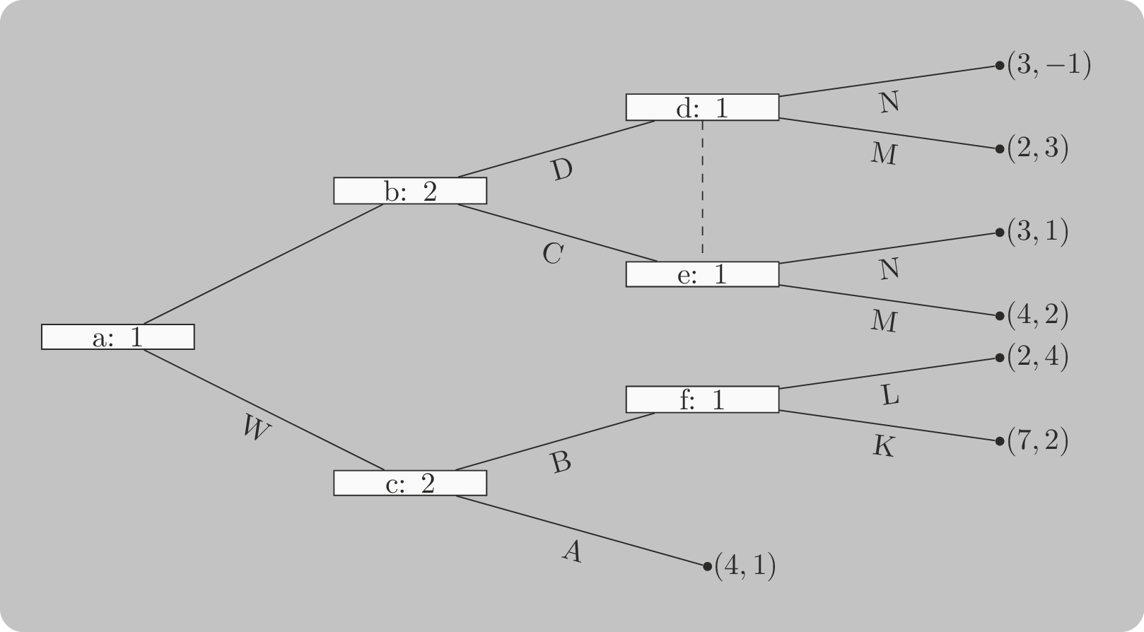 An extensive form game with imperfect information